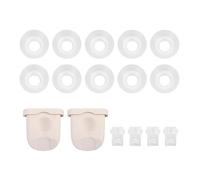 16Pcs Breast Pump Parts, 4Pcs Duckbill Valves 10Pcs Flange Inserts and 2Pcs Diaphragm, Wearable Breast Pump Accessories, Breast Pump Replacement Parts for 24mm Flanges