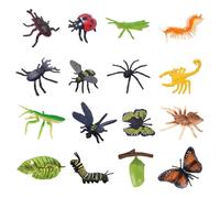 16PCS Butterfly Kits with Live Caterpillars, Educational Insect Butterfly Kit, Nature Study and Science Learning Activities, Luna Moth and Butterfly Development Stages Collection