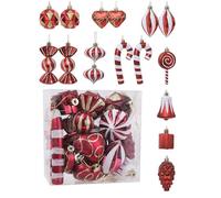 16Pcs Candy Cane Christmas Decorations Candyland Themed Peppermint Lollipop Glitter Christmas Ornament for Home Party Decor (Burgundy, 16pcs)
