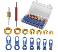 16PCS Car AC Fuel Line Disconnect Tool Set with Storage Box,1/4" 5/16" 3/8" 1/2" 5/8" 3/4" 7/8" Master Quick Disconnect Tool Kit,Fuel Lines & Transmission Oil Cooler Lines for Most Vehicles