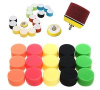 16Pcs Car Polishing Pad 2 Inch 50mm Car Polishing Waxing Sponge Wheel Polishings Disc Kit for Car Polisher Wax Removes Scratches