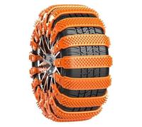 16PCS Car Snow Tire Chains for Mitsubishi Colt Lancer L200 Eclipse Cross, Winter Traction Straps, Tyre Grip Aids for Rain and Mud, Reusable Wheel Cable Ties for Outdoor Driving,B Orange