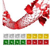 16Pcs Christmas Hanging Decorations,Christmas Ceiling Decorations,Multi Coloured Foil Garland Festive Hanging Decorations,Xmas Ceiling Garlands,Swirl Ceiling Decoration for Xmas(Gold,Silver,Red,Green)