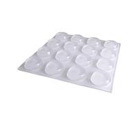 16pcs Clear Small 13mm Soft Close Dampers, Cupboard Door Stoppers, Self-Adhesive Sticky Rubber Feet Round Bumper Pads, Noise Reducer for Wall and Wooden Floor
