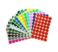 16pcs Color Round Dot Self Adhesive Label Yellow Red Sticker Color Label Label Pasted On Paper Sorting Label Basket Props for Baby Photography (Camouflage, One Size)