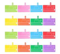 16pcs Colorful Guided Reading Strips Bookmark for Students
