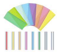 16Pcs Coloured Overlays for Dyslexia, 8Pcs Dyslexia Overlays with 8Pcs Reading Ruler, Coloured Overlays for Reading Beginner; Dyslexia Aids for Reducing Visual Stress and Highlighting