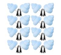 16pcs Creative Poop Shaped Hair Clip with Non-slip Alligator | Blue Soft Fabric and Iron Material, Cartoon Playful Style, for Birthday Dress-up and Party Use