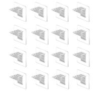 16Pcs Cupboard Shelf Supports, Self Adhesive Furniture Holder Bracket, Heavy Duty Punch Free Shelf Bracket, Transparent Shelf Support Pegs for Furniture Cabinet Closet Bookcase Shelf