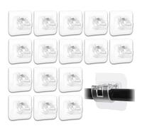 16pcs Curtain Rod No Drill, Curtains Hooks, Curtains Pole Holders, Self Adhesive Curtain Rod Bracket, For Home Bathroom Kitchen Hotel Clothes Hanging