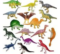 16PCS Dinosaur Toy Set - Realistic Mini Dino Figures for Kids | Educational Dinosaur Toys for Boys & Girls | Party Favors, Cake Toppers, Birthday Gift, Stocking Stuffers (Plastic, Ages 3+)