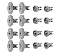 16Pcs Dishwasher Upper & Lower Basket Wheel 25mm 40mm Compatible with AEG | for Zanussi Juno Electrolux Privileg Tricity Bendix Dishwasher Cutlery Basket Rollers 50286965004 Runner Clip Axle