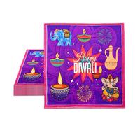 16Pcs Diwali Decorations for House Diwali Decorations Napkins Happy Diwali Disposable Paper Napkins for Home Diwali Indian Party Supplies