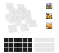 16pcs DIY Fridge Magnet Craft Set, 5x5cm/2x2in Square Acrylic Refrigerator Magnets with Adhesive Backing for Custom Photo Crafts Kitchen Office Classroom Home Decor