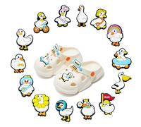 16PCS Duck Croc Charms - Croc Charms, DIY Croc Accessories,funny Rubber Duck Croc Charms, 3D Duck Clog Charms, Croc Charms for Adults, Cartoon Shoe Charms for Croc, Charms for Kids Boys Girls Adult