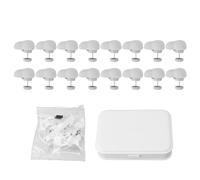 16PCS Duvet Clips for Comforter Inside, Cute Bunny Duvet Pin Fasteners Set, Secure Quilt Cushions Curtains Bed Sheets, Decorative Duvet Insert Holder with Button Release, for Home (White)