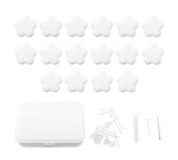 16pcs Duvet Cover Clip Star Shaped Firm Fixing Slip Prevention Detachable Bed Sheet Clip Pin Fasteners for Curtain Blanket Cushion Sheet (White)