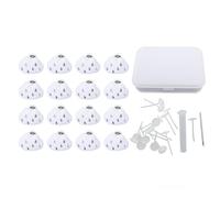 16pcs Duvet Pin Clips, Comforter Fasteners with Cloud Shape Design, Detachable Button Pins for Quilt Cushions Curtains, Duvet Insert Holder for Thick Bedding (White)