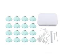 16pcs Duvet Pin Clips, Comforter Fasteners with Cloud Shape Design, Detachable Button Pins for Quilt Cushions Curtains, Duvet Insert Holder for Thick Bedding (Green)