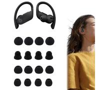 16PCS Ear Tips Compatible with Powerbeats Pro for Beats Soft and Flexible Ear Tips Compatible with Powerbeats Pro Silicone Noise Reduce Replacement Ear Tips Compatible with Beats Fit Pro (Black)