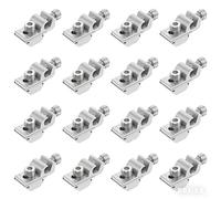 16Pcs Earth Clamp Reusable Solar Panel Grounding Clip Weather Resistant Solar Grounding Wire Clamp for PV Module Photovoltaic Support (16pcs)