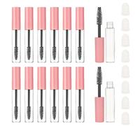 16pcs Empty Mascara Tube And Eyelash Wand,10ml EyelashCream Clear Container Eyelash Wand Empty Clear Mascara Containers EyelashWands (Pink)