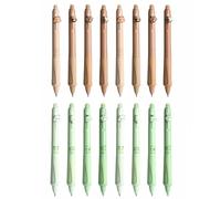 16PCS Erasable Ballpoint Pens, Blue/Black Color, Cute Rollerball Retractable Pen for Drawing Writing Planner Journaling Crossword Puzzles Office Supplies (GN+BR)