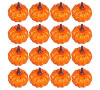 16pcs Fake Pumpkins for Decor Mini Foam Realistic Orange Pumpkin-shaped Fall Harvest Decorations for Halloween Party Thanksgiving Ornaments DIY Crafts