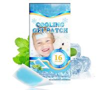 16Pcs Fever Cooling Gel Patches for Kids & Adults, Relief Cooling Sheets for Headaches, Overheating, Heat Stroke, Long-Lasting, Safe & Drug-Free, Easy to Apply