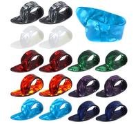 16pcs Finger Picks, Celluloid Thumb Picks for Guitar, Banjo Finger Pick for Fingerstyle Acoustic Guitar Banjo or Ukulele Harp Bass(8Color)