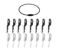 16PCS Fire Alarm Test Key, Fire Alarm Key, Black and White Keys with a Wire Ring Fire Safety Call Point Test Keys for Building Maintenance and Emergency Response