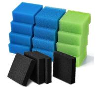 16pcs Fish Tank Filter Sponges Compatible with Juwel Bioflow Filter M/ 3.0, Aquarium Sponge Filters Set In harcoal/Biological/Coarse/Fine Sponge, Aquarium Nitrate Remover for Juwel Filters