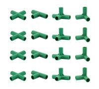 16PCS Fitting 16MM 4 Types Stable Support Heavy Duty Greenhouse Frame Building Connector Suitable for Grape Trellis Sunscreen Shed Gardening