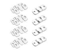 16Pcs Flush Concealed Mount Bracket,Heavy Duty Interlocking Hanger Hooks,Mini Flush Stainless Steel Wall Mounted Hangers for Photo Frame,Picture Display,Art Works,Posters and Clock Mirror Frames