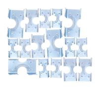 16pcs Galvanized Iron Double Ended Rope Clamp for 8-16mm Wire Rope | Silver Finish, Double Wire Rope Clip Design, Robust Structure, for Crafting and Construction Use