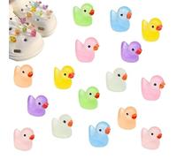 16PCS Glow in the Dark Duck Shoe Charms - Fun & Luminous Clog Accessories for Adults & Kids, Easy to Attach, Cute & Durable Decorations for Croc-Style Shoes