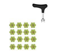 16Pcs Golfs Shoes Spikes Cleats Nonslip Golfs Spikes Pin Replacement Fast Twists Turn Screw Studs Fast Replacement Golf Shoes Accessories