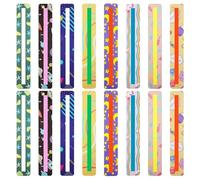 16Pcs Guided Reading Strips (8 Colours, 2 of Each), Colour Reading Guide Strips for Line Tracking, Dyslexia Reading Aid for Students & Teachers