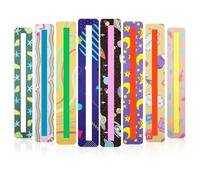 16Pcs Guided Reading Strips, Color Reading Guide Strips, Dyslexia Overlays, Reading Tracker Tool with Multiple Patterns, Dyslexia Reading Aid for Beginners, Students and Teachers, Reading Accessories