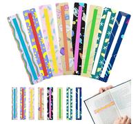 16Pcs Guided Reading Strips & Colour Overlay Bookmarks, Dyslexia Reading Ruler Set, Reading Highlight Trackers for Kids & Students, Visual Stress Tools and Reading Aids for Children