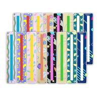 16Pcs Guided Reading Strips Set, Colorful Overlay Bookmarks for Dyslexia, Reading Ruler Highlight Trackers for Kids and Students, Visual Stress Tools, Reading Aids for Children, Dyslexia Overlay Ruler