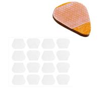 16pcs Guitar Picks Grips,Anti Slip Silicone Soft Grips,Not Sticky Durable Reusable Soft Stick-On Trimmable Silicone Rubber,Help You Holding The Guitar Pick Tightly,Self-Adhesive Guitars Pick Holder