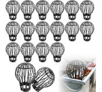 16PCS Gutter Guards Roof Gutter Downpipe Leaf Guard, Plastic Down Pipe Gutter Filters, Flexible Drain Pipe Cover Black for Moss Leaves Muck Mud Debris