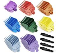 16Pcs Hair Clipper Guards Combs,Comes with 4 Cleaning Brushes Professional Hair Clipper Guide Combs,Replacement for Most Clippers Trimmers and Spares Haircut Accesorries Lengths from 1/8"-1" 3-25mm