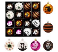 16pcs Halloween Hanging Ornaments Witch Ghosts Hanging Tree Balls Pendants Decorations for Halloween Party Decorations (A)