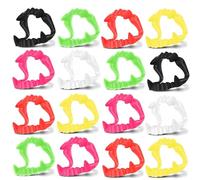 16Pcs Halloween Vampire Fangs Vampire Teeth Six Colors Plastic Zombie Dentures Fake Teeth Glow in The Dark for Halloween Party Costume Accessory - One Size Fits Adults Children