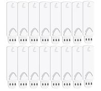 16PCS Heavy Duty Picture Hanging Hooks, Command Picture Hanger, Universal No Nails Picture Hook, Damage Free Picture Hanging Strips or Picture Frame Photo Wall, Tile Wall, 2.7*7.5CM, White