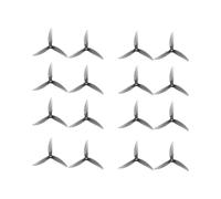 16pcs HQProp HQ Juicy Prop J35 4.9X3.5X3 FPV Freestyle Drone Prop Poly Carbonate RC FPV Drone Quad Tri-Blade Durable Cinematic Propellers 5” 5mm Shaft Grey