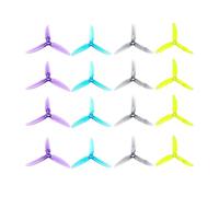 16pcs HQProp More Durable Smoother 5x4.3x3V2S Tri-Blade FPV Propeller Freestyle 5 Inch Props for RC Drone Quads Quadcopter Multirotor for iFlight Nazgul Evoque F5 Geprc