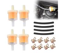 16PCS Inline Fuel Filter Hose Kit Reusable Fuel Filter Prevent Clogging Durable In Line Fuel Filters Easy Replacement for Motorcycles, Generators, for Pocket Bikes, Lawn Mowers, Small Tractors